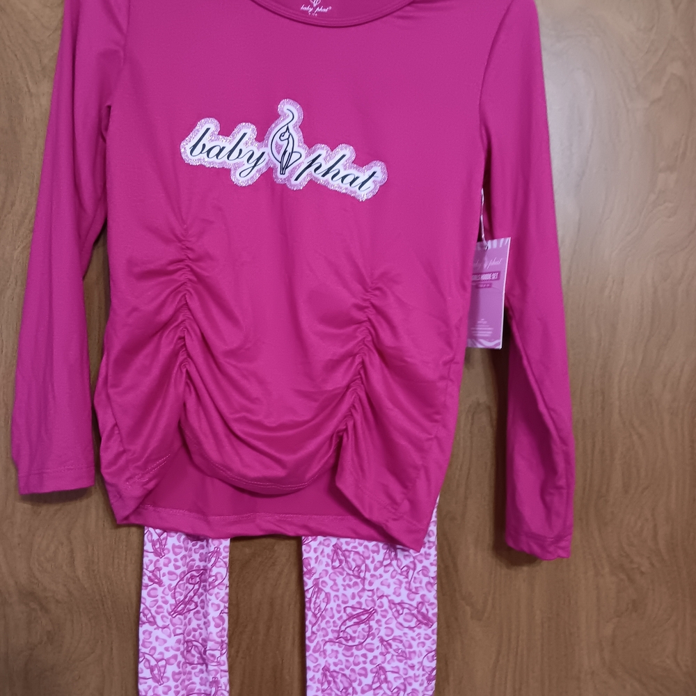 Baby Phat Pink Long Sleeve Top and Leggings Set